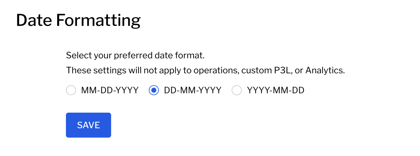 Company settings