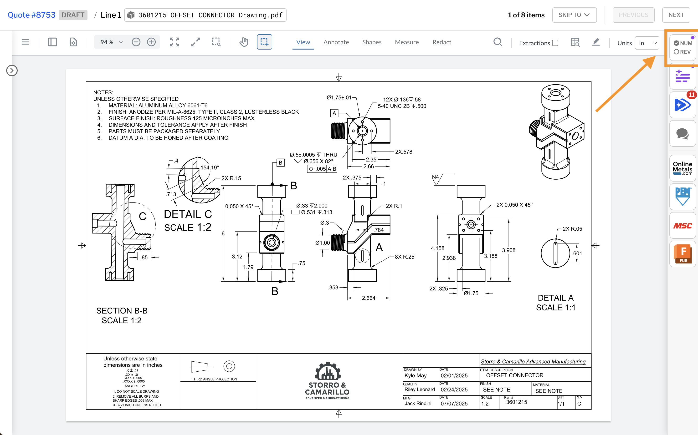 Part Setup tool